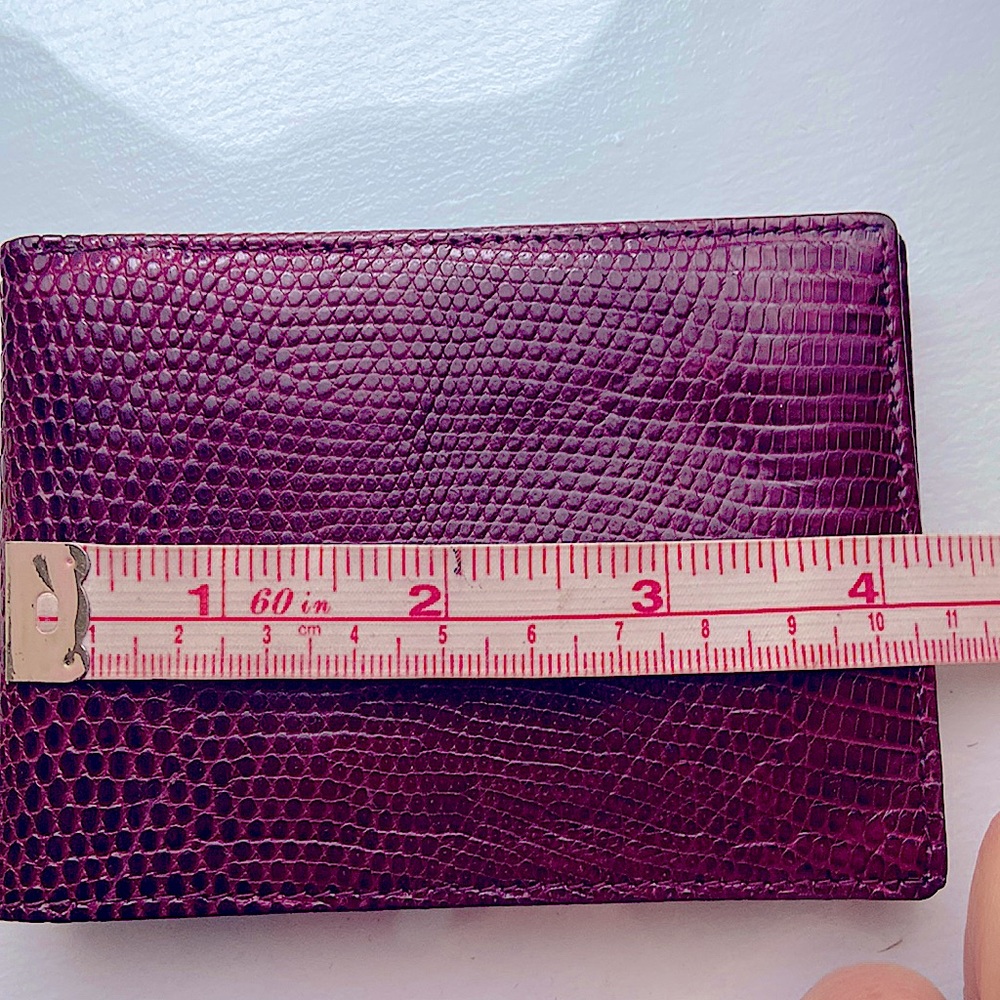 Raspberry/wine lizard wallet - Picture 6 of 8